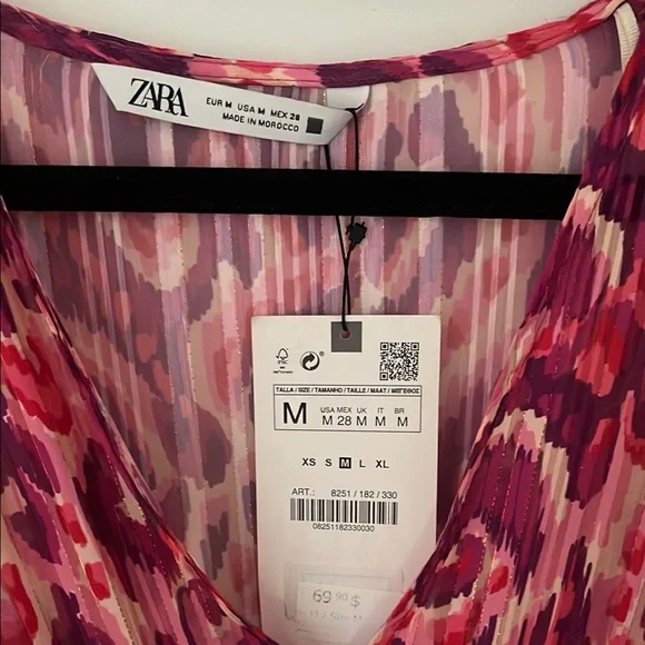 Women's Pink Patterned Top - Picture 2 of 5